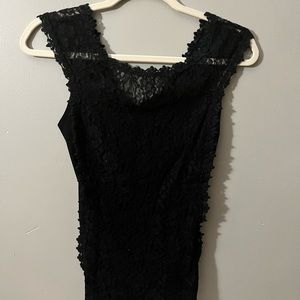 Express black lace sleeveless top.